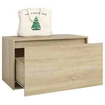 Banco Pasillo Madera De Ingeniería Roble Sonoma 80x40x45 Cm Marrón