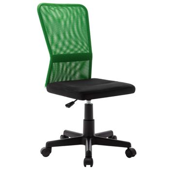 Silla De Oficina De Tela De Malla Negra Y Verde 44x52x100 Cm