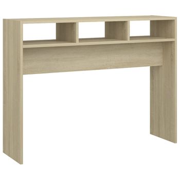 Mesa Consola Madera Contrachapada Roble Sonoma 105x30x80 Cm Marrón