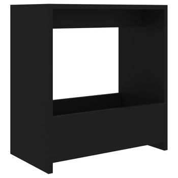 Mesa Auxiliar De Madera Contrachapada Negro 50x26x50 Cm