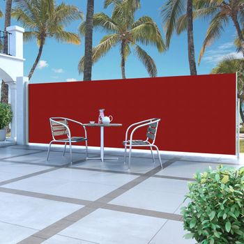 Toldo Lateral Retráctil 160x500 Cm Rojo