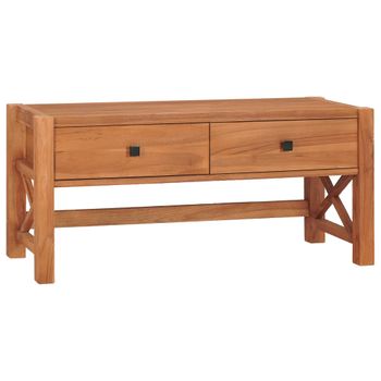 Mueble De Tv De Madera De Teca 100x40x45 Cm Marrón