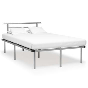 Estructura De Cama De Metal Gris 120x200 Cm