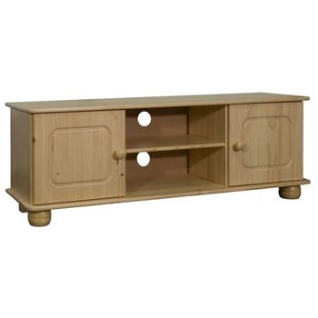 Mueble Para Tv De Madera Maciza De Pino 115x29x40 Cm Marrón