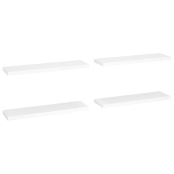 Estantes Flotantes De Pared 4 Uds Mdf Blanco 90x23,5x3,8 Cm