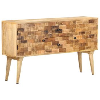 Aparador De Madera Maciza De Mango 120x30x70 Cm Marrón