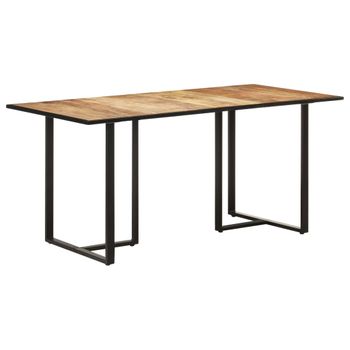 Mesa De Comedor Madera De Mango Rugosa 160 Cm Marrón