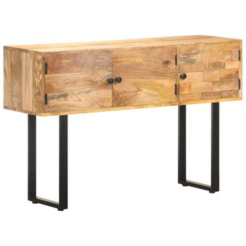 Aparador De Madera Maciza De Mango 116x35x75 Cm Marrón