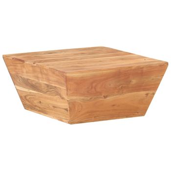 Mesa De Centro Forma De V Madera Maciza De Acacia 66x66x30 Cm Marrón