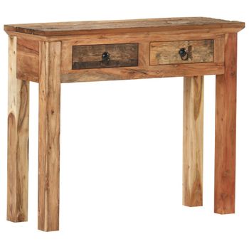 Mesa Consola Madera De Acacia Y Madera Reciclada 90,5x30x75cm Marrón