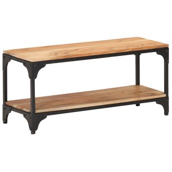 Mesa De Centro De Madera Maciza De Acacia 90x30x40 Cm Marrón