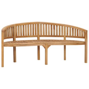 Banco Banana De Madera Maciza De Teca 180 Cm Marrón