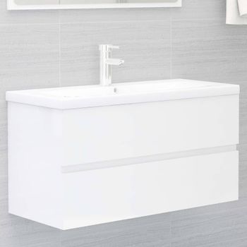 Mueble Con Lavabo Blanco Brillante Aglomerado