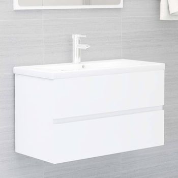 Mueble Con Lavabo Aglomerado Blanco