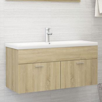 Mueble Con Lavabo Madera De Ingeniería Roble Sonoma