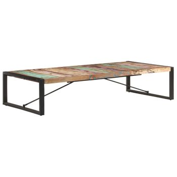 Mesa De Centro De Madera Maciza Reciclada 180x90x40 Cm Marrón