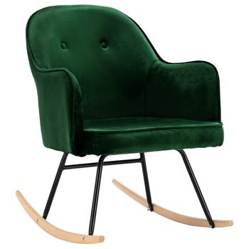 Silla De Comedor De Terciopelo Verde Oscuro