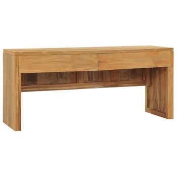 Mueble Para Tv De Madera Maciza De Teca 100x35x45 Cm Marrón