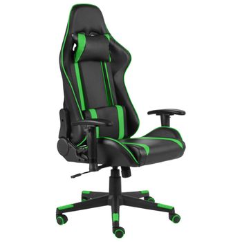 Silla Gaming Giratoria Pvc Verde