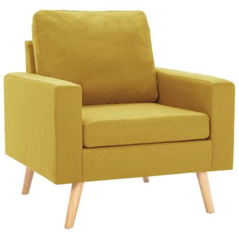 Sillón De Tela Amarillo