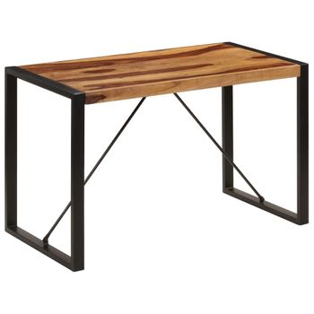 Mesa De Comedor De Madera Maciza De Sheesham 120x60x76 Cm Marrón