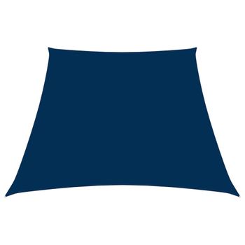 Toldo De Vela Trapezoidal De Tela Oxford Azul 3/5x4 M