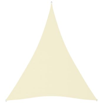 Toldo De Vela Triangular De Tela Oxford Crema 4x5x5 M