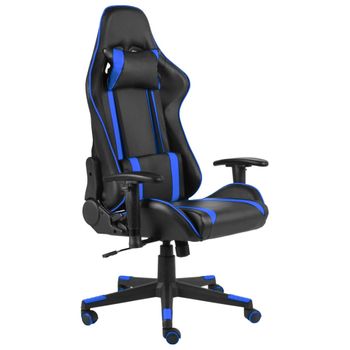 Silla Gaming Giratoria Pvc Azul