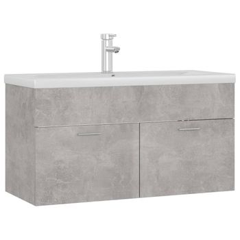 Mueble Con Lavabo Madera De Ingeniería Gris Hormigón