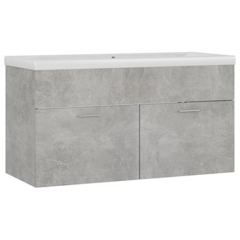 Mueble Con Lavabo Madera De Ingeniería Gris Hormigón