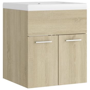 Mueble Con Lavabo Madera De Ingeniería Roble Sonoma