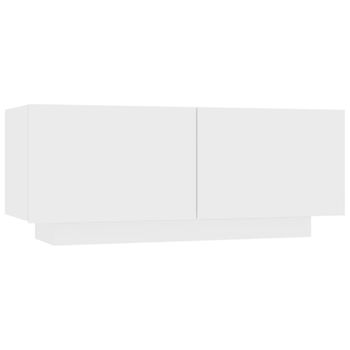 Mueble Para Tv Madera Contrachapada Blanco 100x35x40 Cm