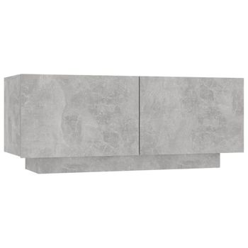 Mueble Para Tv Contrachapada Gris Hormigón 100x35x40 Cm