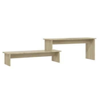 Mueble Para Tv Madera Contrachapada Roble Sonoma 180x30x43 Cm Marrón