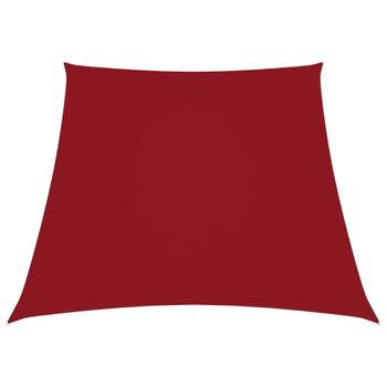 Toldo De Vela Trapezoidal De Tela Oxford Rojo 2/4x3 M