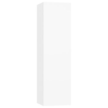 Mueble Para Tv De Madera Contrachapada Blanco 30,5x30x110 Cm