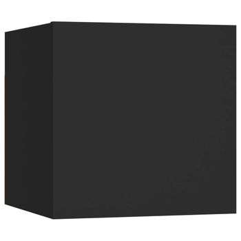 Mueble De Salón De Pared Negro 30,5x30x30 Cm