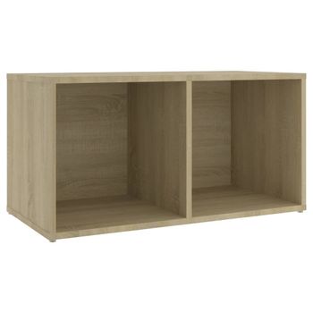 Mueble Para Tv Madera Contrachapada Roble Sonoma 72x35x36,5 Cm Marrón