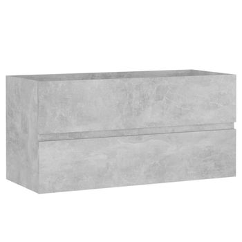 Armario Para Lavabo Contrachapada Gris Hormigón 90x38,5x45 Cm