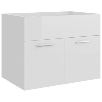 Armario Para Lavabo Madera Contrachapada Blanco 60x38,5x46 Cm