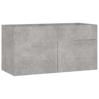 Armario Para Lavabo Contrachapada Gris Hormigón 90x38,5x46 Cm