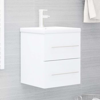 Armario Para Lavabo Madera Contrachapada Blanco 41x38,5x48 Cm