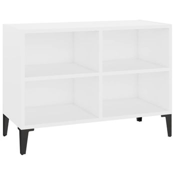 Mueble De Tv Con Patas De Metal Blanco 69,5x30x50 Cm