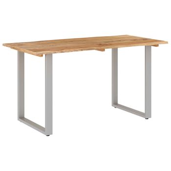 Mesa De Comedor De Madera Maciza De Acacia 140x70x76 Cm Marrón