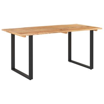 Mesa De Comedor De Madera Maciza De Acacia 154x80x76 Cm Marrón