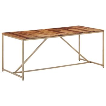 Mesa De Comedor De Madera Maciza De Sheesham 180x90x76 Cm Marrón