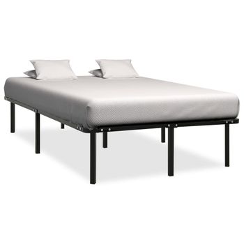 Estructura De Cama De Metal Negro 180x200 Cm