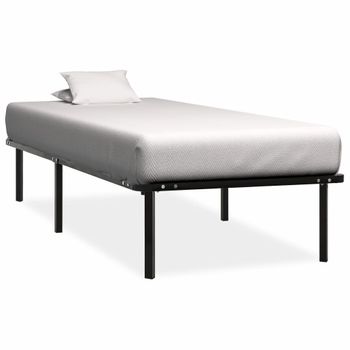 Estructura De Cama De Metal Negro 90x200 Cm