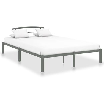 Estructura De Cama De Metal Gris 120x200 Cm