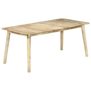 Mesa De Comedor De Madera Maciza De Mango 180x90x76 Cm Marrón